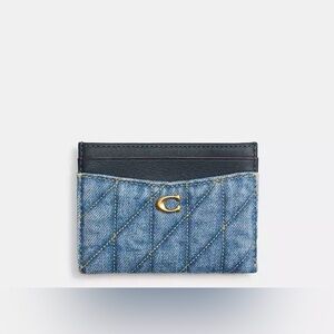 Coach denim card case